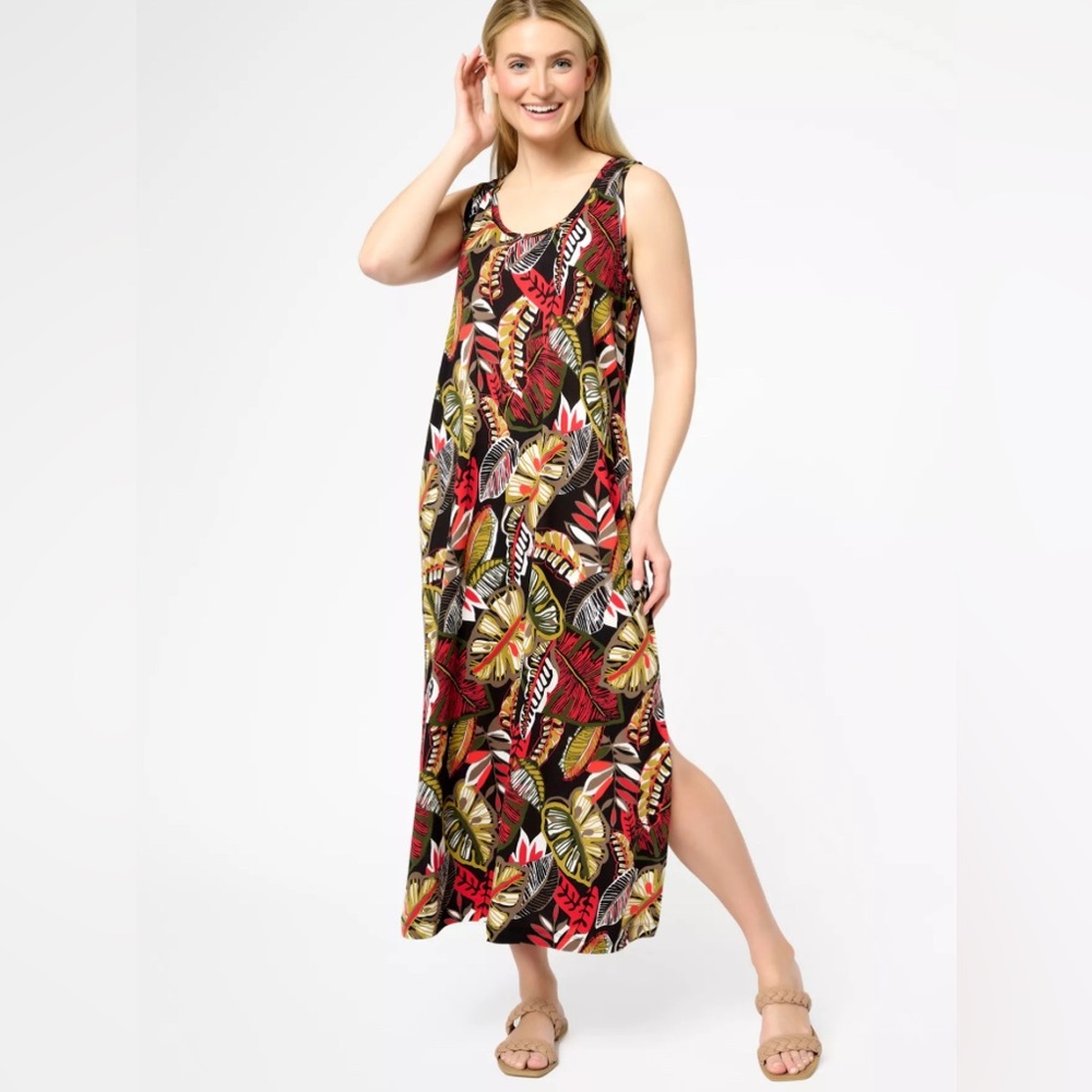 Koolaburra by UGG Cotton/Rayon Maxi Lounge Dress Sz Large